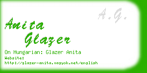 anita glazer business card